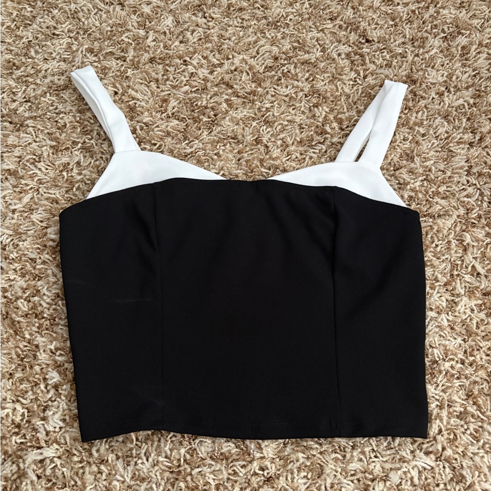 Timing Black and White Tank Top